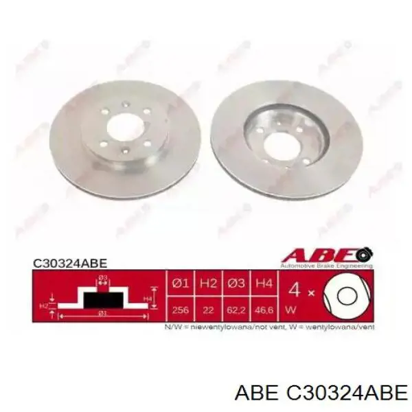 C30324ABE ABE передние тормозные диски