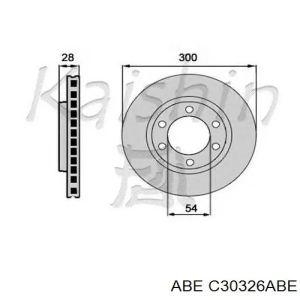 C30326ABE ABE Диск тормозной передний