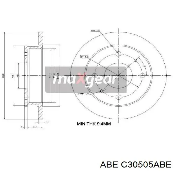Передние тормозные диски C30505ABE ABE