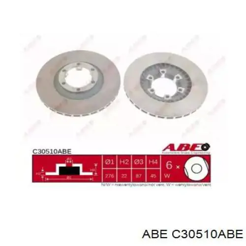 Передние тормозные диски C30510ABE ABE