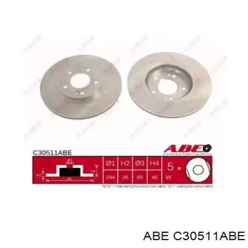 C30511ABE ABE тормозные диски