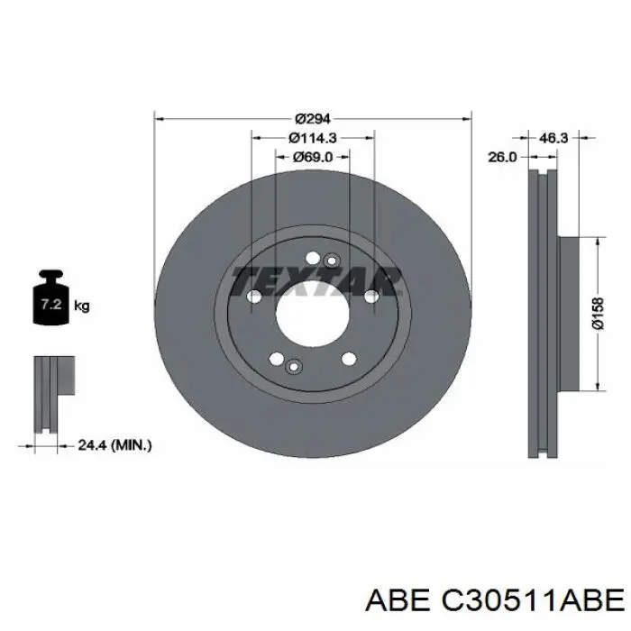 Купить C30511ABE ABE Ротор тормозной