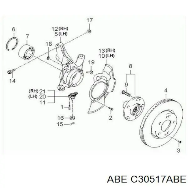 Купить C30517ABE ABE Ротор тормозной