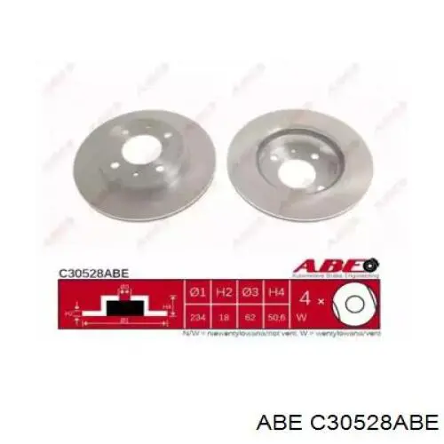 C30528ABE ABE диск тормозной передний