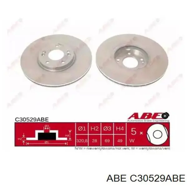 Передние тормозные диски C30529ABE ABE