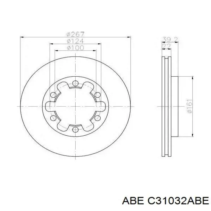 Передние тормозные диски C31032ABE ABE