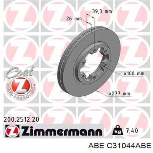 Купить C31044ABE ABE Ротор тормозной