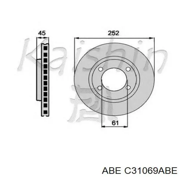 C31069ABE ABE Диск тормозной передний