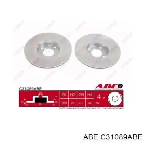 Купить C31089ABE ABE Ротор тормозной