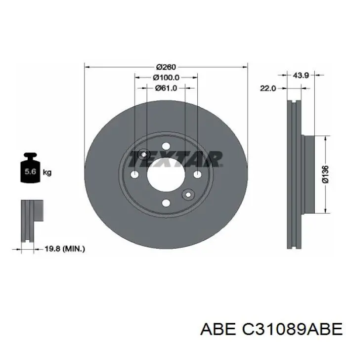 Купить C31089ABE ABE Ротор тормозной