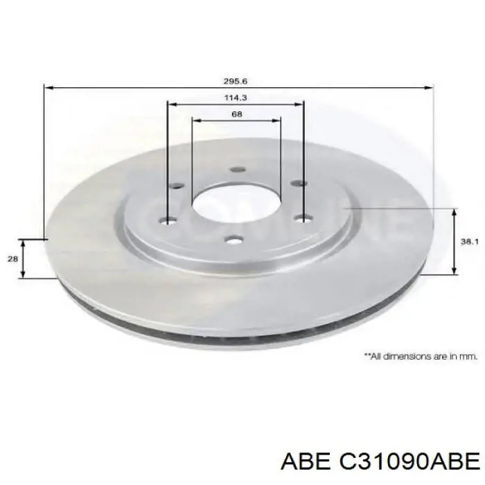 C31090ABE ABE Диск тормозной передний