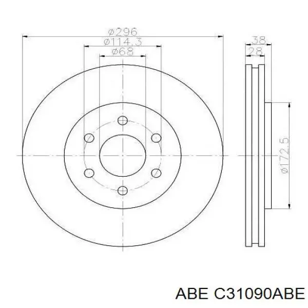 Купить C31090ABE ABE Ротор тормозной