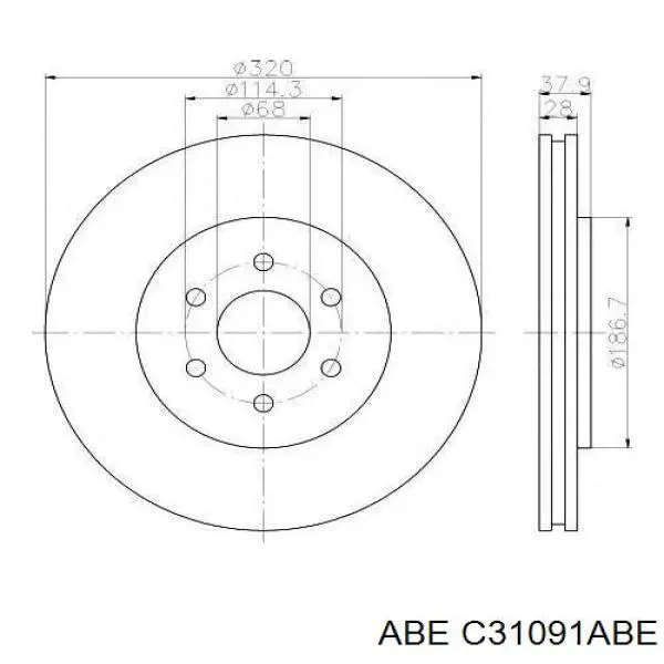 Купить C31091ABE ABE Ротор тормозной