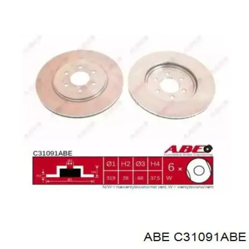 Купить C31091ABE ABE Ротор тормозной