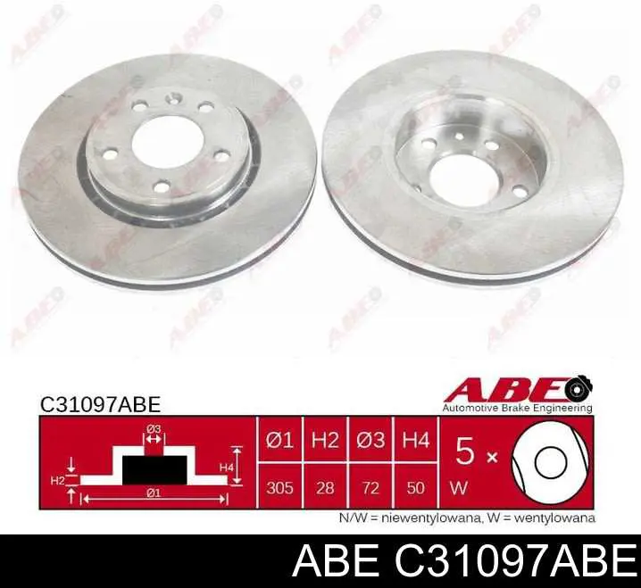 C31097ABE ABE тормозные диски