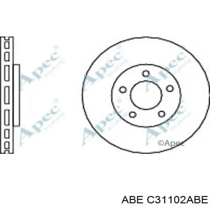 Тормоз дисковый передний ABE C31102ABE цена, от 38.82 USD