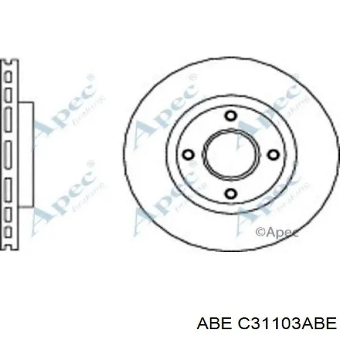 Передний тормозной диск ABE C31103ABE