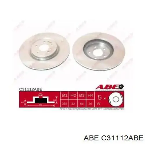 Передние тормозные диски C31112ABE ABE