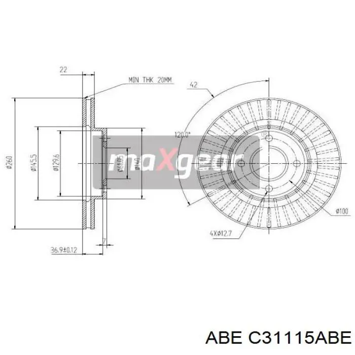 Купить C31115ABE ABE Ротор тормозной
