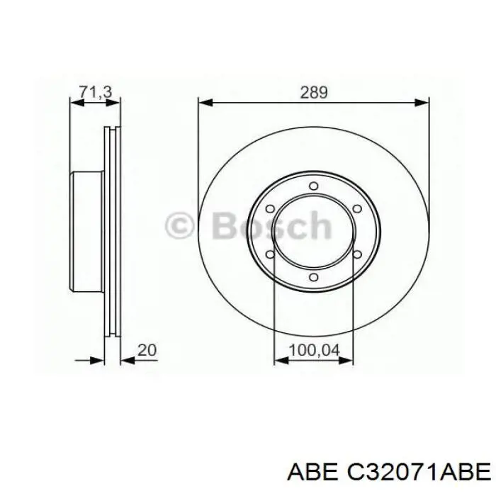 Передний тормозной диск ABE C32071ABE