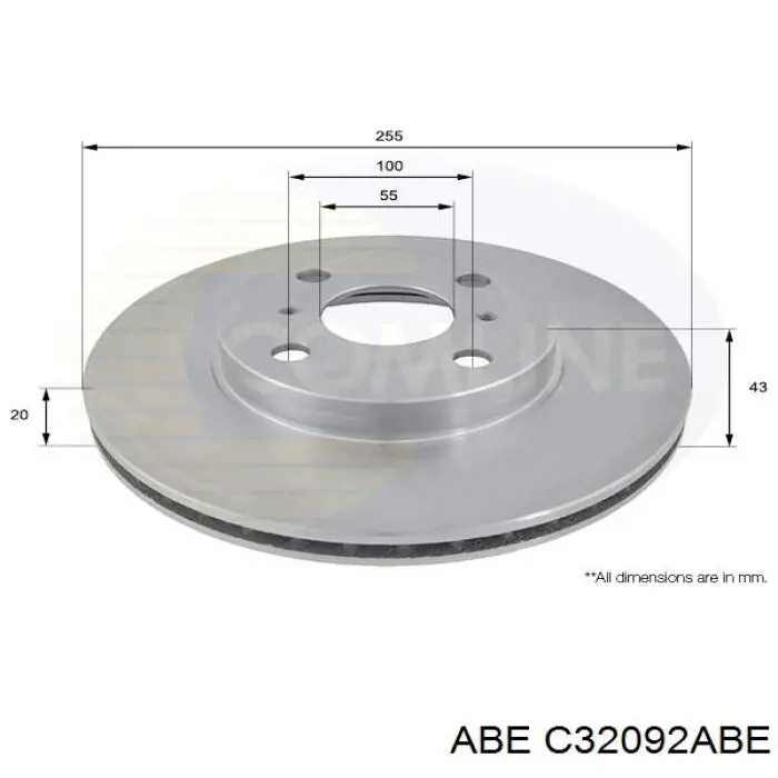 Передний тормозной диск ABE C32092ABE