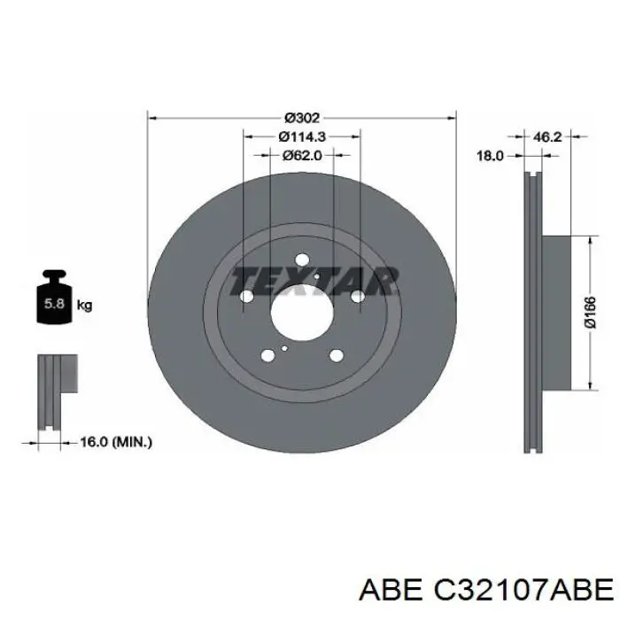 Купить C32107ABE ABE Ротор тормозной