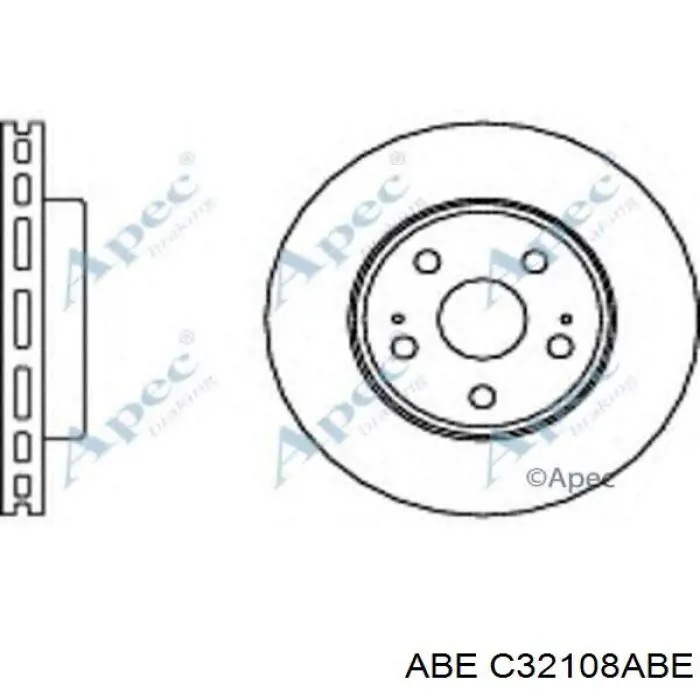 Диск гальмівний передній C32108ABE ABE