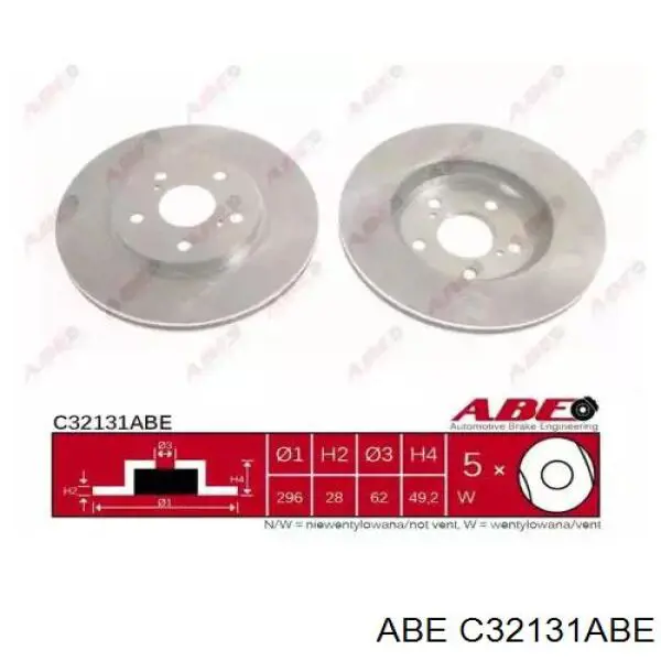 C32131ABE ABE диск тормозной передний