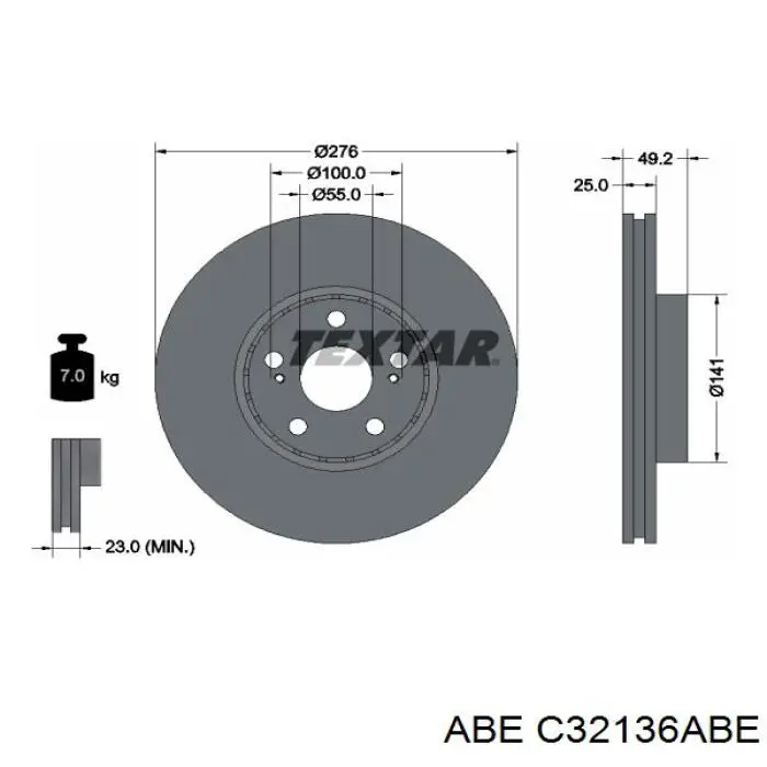 Купить C32136ABE ABE Ротор тормозной