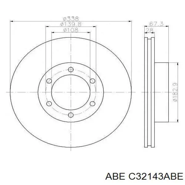 Купить C32143ABE ABE Ротор тормозной