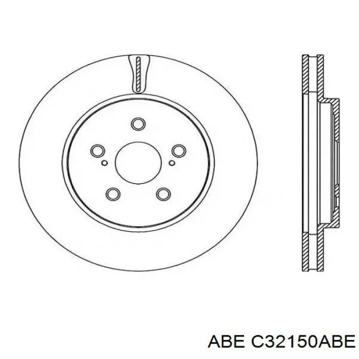 Тормоз дисковый передний ABE C32150ABE цена, от 38.40 USD