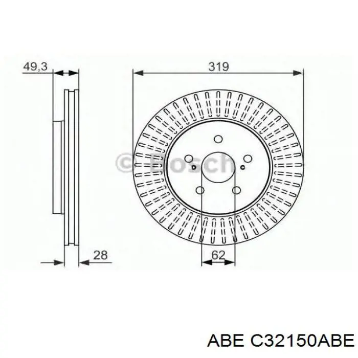 Купить C32150ABE ABE Ротор тормозной