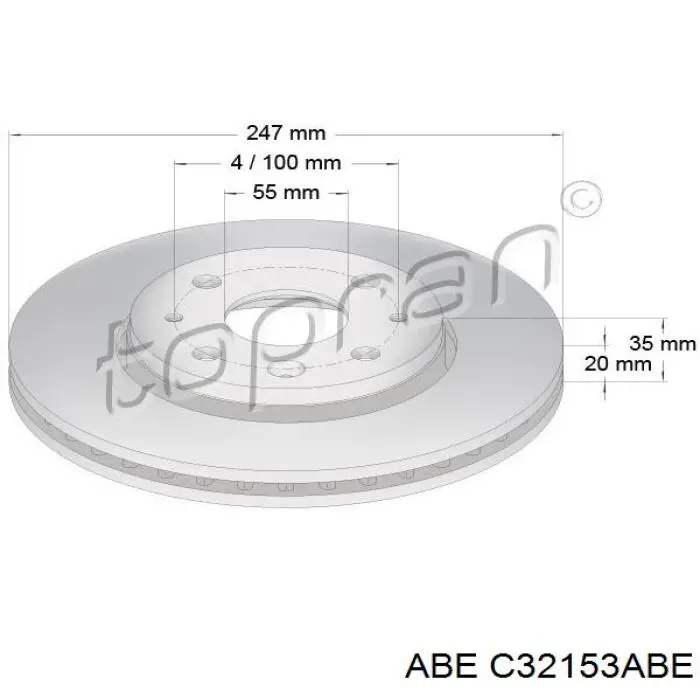 Передние тормозные диски C32153ABE ABE