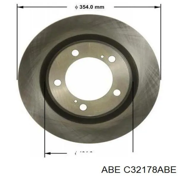 C32178ABE ABE диск тормозной передний