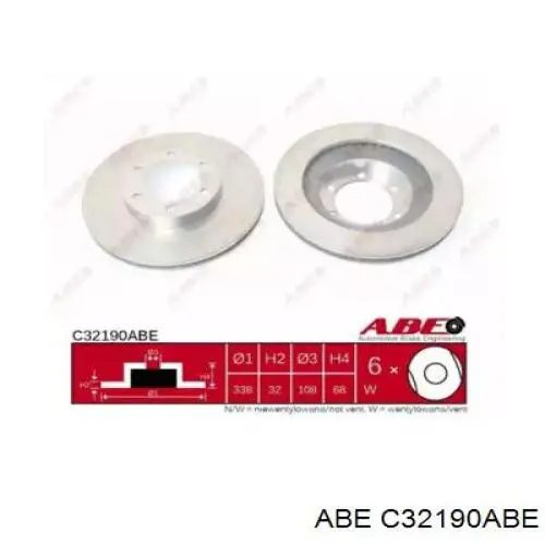 Передние тормозные диски C32190ABE ABE