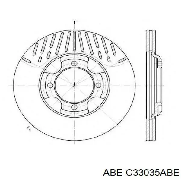 C33035ABE ABE диск тормозной передний