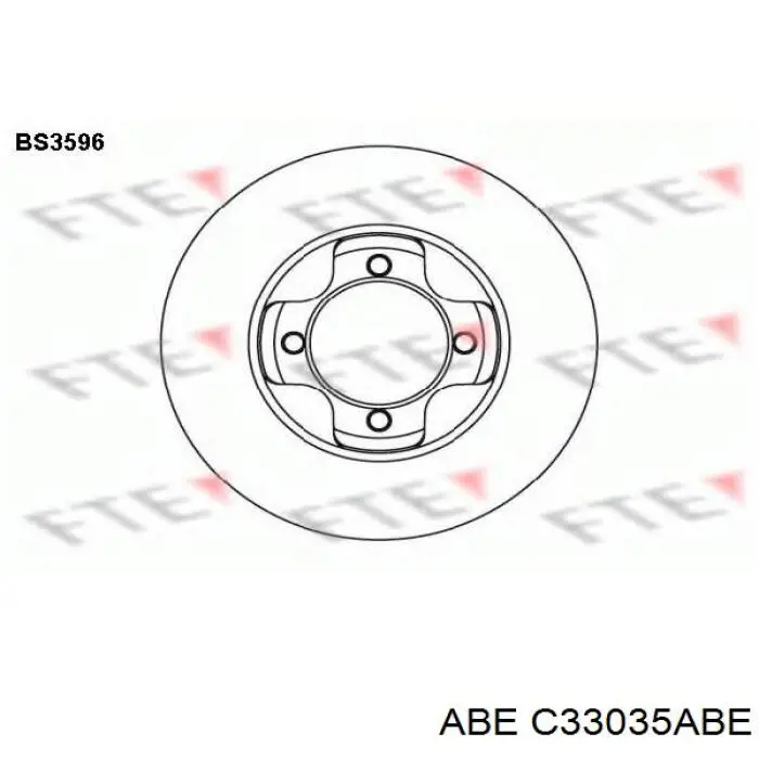 Диск гальмівний передній C33035ABE ABE