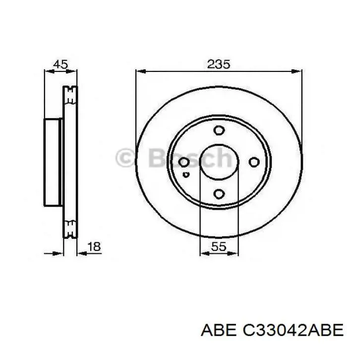 Передние тормозные диски C33042ABE ABE