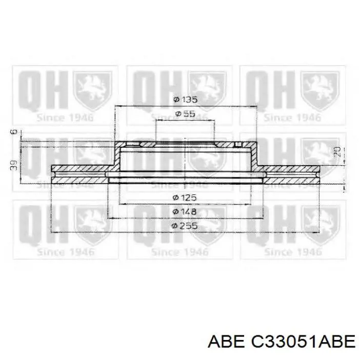 Передний тормозной диск ABE C33051ABE