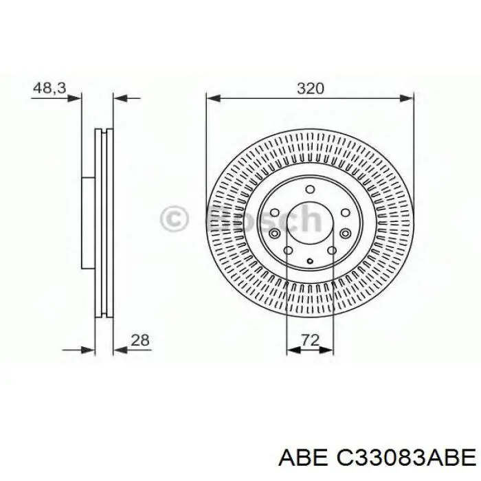 Ротор гальмівний C33083ABE ABE