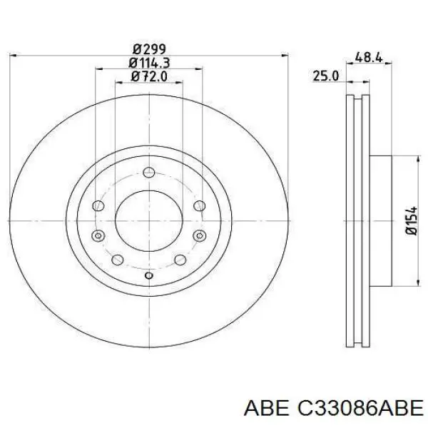 Freno de disco delantero C33086ABE ABE