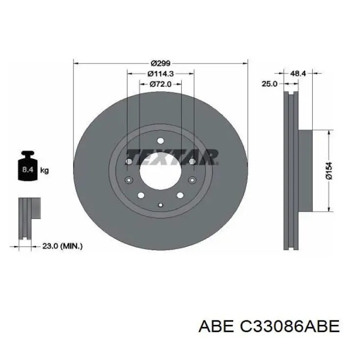Купить C33086ABE ABE Ротор тормозной