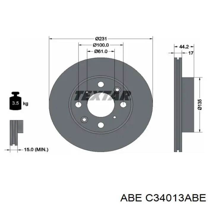 Купить C34013ABE ABE Ротор тормозной