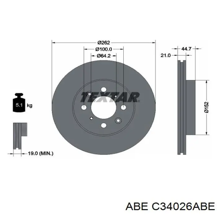 Купить C34026ABE ABE Ротор тормозной
