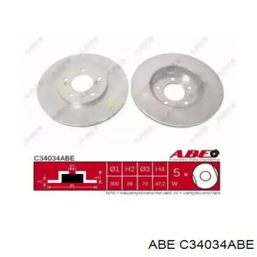 Передние тормозные диски C34034ABE ABE