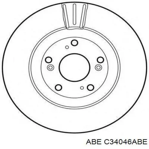 Передний тормозной диск ABE C34046ABE