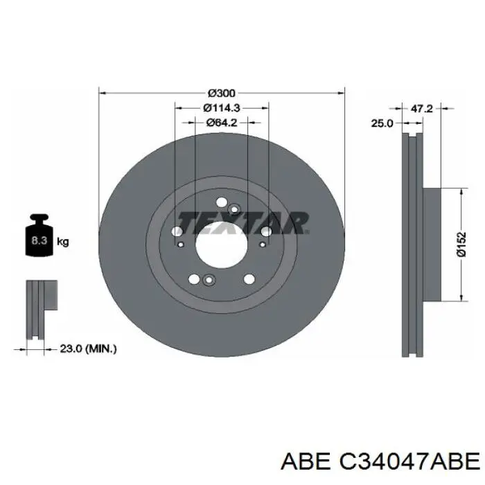 Купить C34047ABE ABE Ротор тормозной