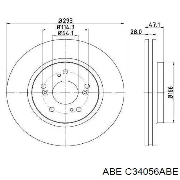 Купить C34056ABE ABE Ротор тормозной
