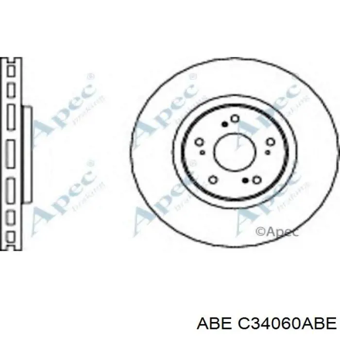 Передний тормозной диск ABE C34060ABE