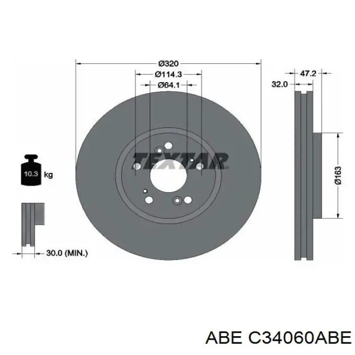 Купить C34060ABE ABE Ротор тормозной